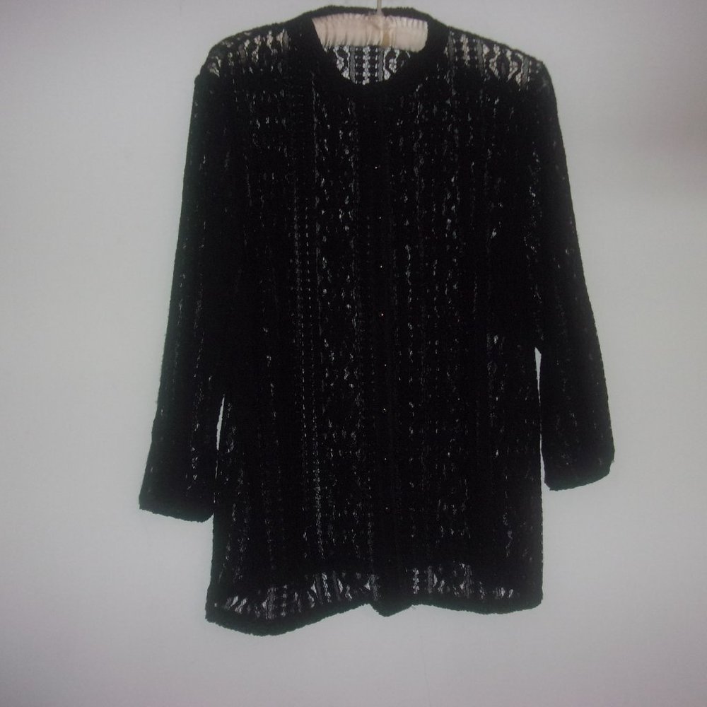 Vintage Black Lace Blouse